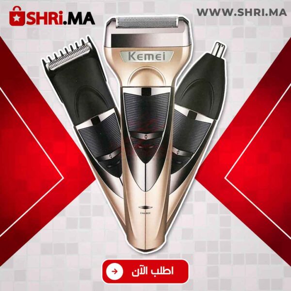 ماكينة حلاقة كهربائية رجالية كيمي 3 في 1، موديل KM-230
